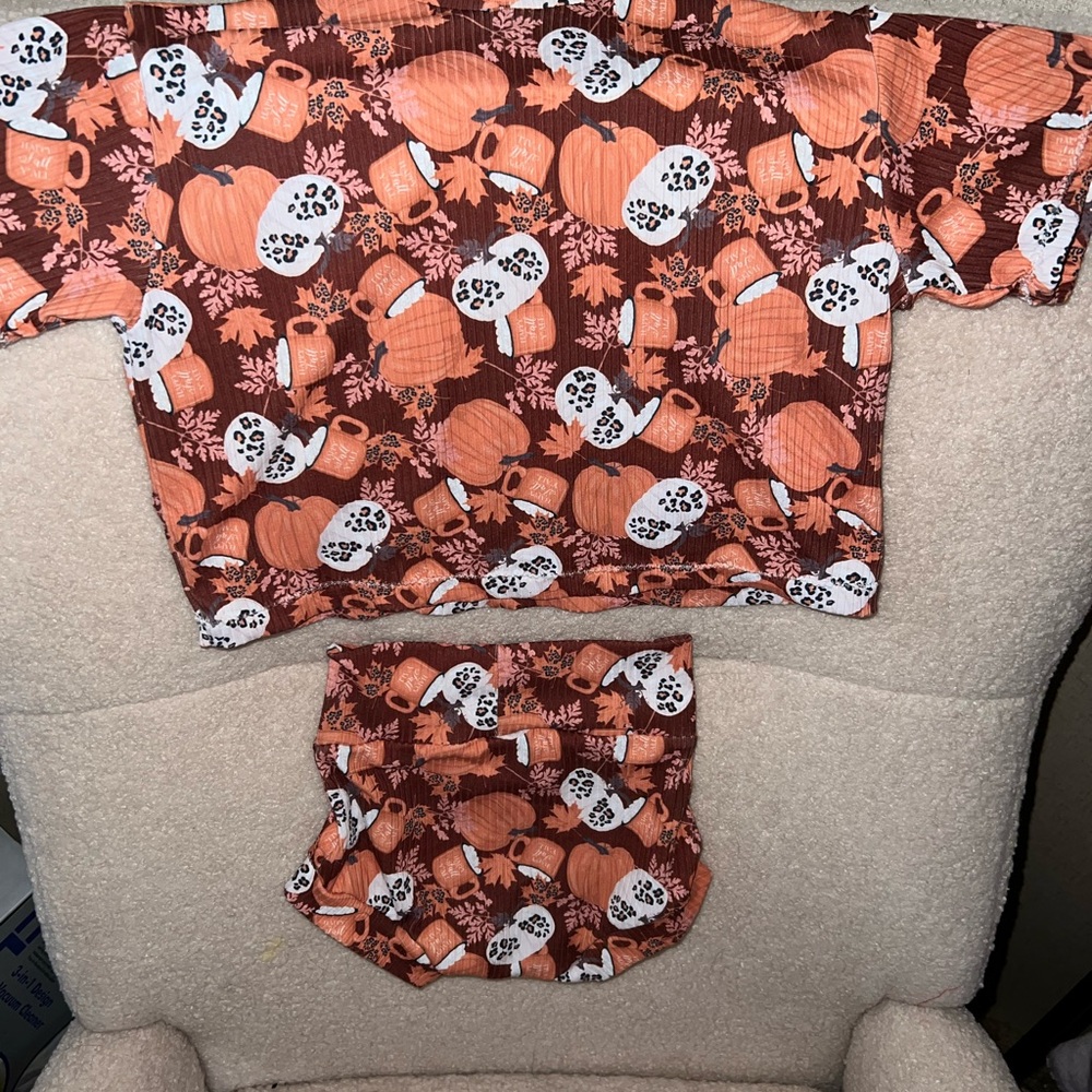 Handmade baby boutique outfit - fall - 6-12 month